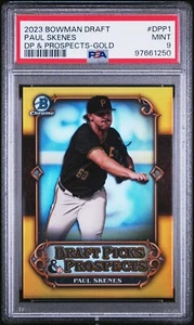 2023 Bowman Draft Chrome Paul Skenes Draft Picks Prospects Gold /50 RC PSA 9 MT - Picture 1 of 2