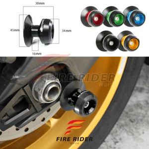Billet Black M8 Rear Swingarm Spools Twall For Suzuki GSR750 10 11 12 13 14 15 - Picture 1 of 4
