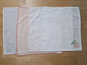 4 x altes Stofftaschentuch Taschentuch Stoff ca 25 x 25 - Bild 1 von 5