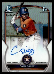 Camilo Diaz 2023 Bowman Chrome #CPA-CD Autographs Refractor #391/499 - Picture 1 of 2
