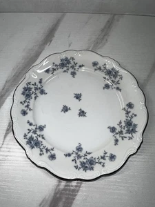 Vintage Johann Haviland Bavaria Germany Blue Garland 8" Bread Plate Set of 12 - Picture 1 of 4