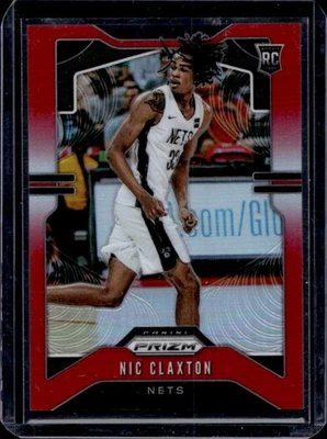 2019-20 Prizm Nic Claxton RC Prizms Red Rookie #257/299 Nets - Image 1 of 2