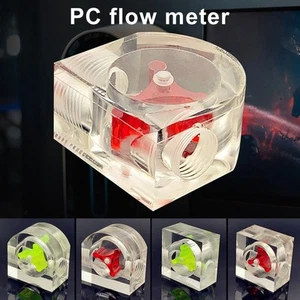 Easy Install PC flow meter 2 Way G1/4 Thread Office Measuring Tools Flow Meter - Afbeelding 1 van 16