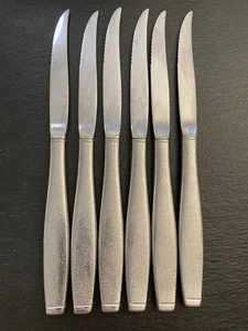 6 Oneida MONTINA INDIO 1881 Rogers Steakmesser mit strukturiertem Griff! VERSANDKOSTENFREI - Bild 1 von 7