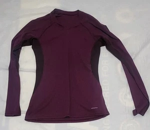 PATAGONIA COOL TRAIL LONG SLEEVE WOMEN'S SHIRT SIZE Small Purple Stain - Picture 1 of 5