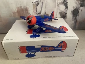Vintage 1993 Revell Pepsi-Cola #1 Travel Air Mystery Die Cast Airplane Bank 1:32 - Picture 1 of 23