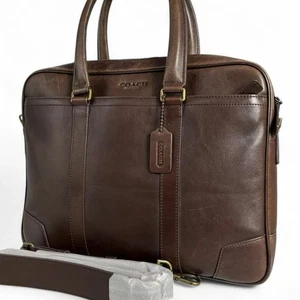 COACH Business Bag 2way Briefcase Brown - Picture 1 of 10