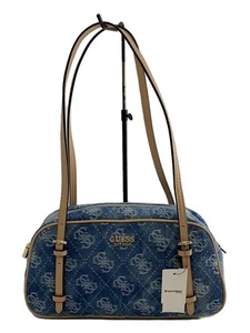 Bolso de Hombro Guess Cerelia Denim Azul Patrón Completo Cartera - Imagen 1 de 8
