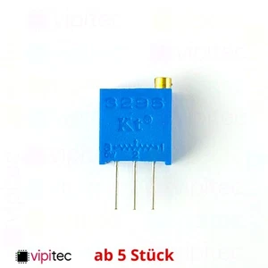 5x Trimmpotentiometer 200 Kiloohm THT 3296 T910W Trimmer Potentiometer 200K Poti - Bild 1 von 3