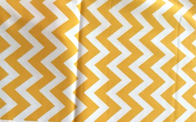 Robert Kaufmann By Ann Kelle Remix #3900 Chevron Pattern Yellow White 60" Long - Image 1 of 4