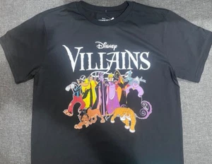 Disney Villains TShirt Adult Large Black Graphic Short Sleeve Crewneck New - Picture 1 of 1