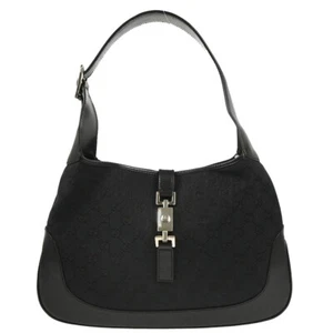Gucci Black GG Jackie Handbag 001-3306/001998 175984 - Picture 1 of 10