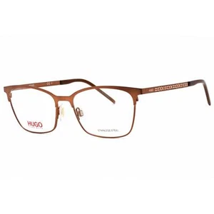 Hugo Women's Eyeglasses Matte Brown Metal Cat Eye Full Rim Frame HG 1083 04IN 00 - Picture 1 of 2