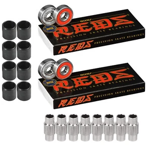 Bones Bearings Premium Roller Hockey Upgrade - Reds - with Speed Spacer Kit - Picture 1 of 5