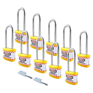Lockout Langbügel Jacke Vorhängeschlösser - gleichschließend (gelb) 10er Pack - Bild 1 von 1