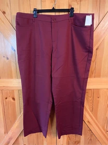CJ Banks Trousers Perfect Pants 24W Average relaxed Fit high rise reddish brown - Picture 1 of 8