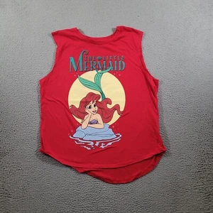 Disney Shirt Girls Large Red Sleeveless Graphic The Little Mermaid Normcore Tee - Picture 1 of 8