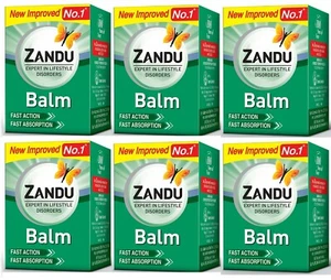 6 X 8ml ZANDU BALM HEADACHE BACKACHE BODYPAIN HERBAL AYURVEDIC FAST PAIN RELIEF - Picture 1 of 1