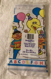 Vtg Sesame Street Party Paper Tablecover Tablecloth Big Bird Bert Ernie Elmo NIP - Picture 1 of 5