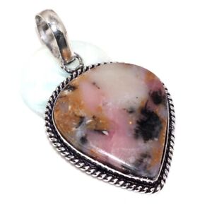 Peruvian Pink Opal 925 Silver Plated Latest Stock Pendant 2" Unique Jewelry GW