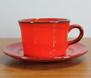 Metlox Poppy Trail Vernon Kilns- Medallion Red - Cup & Saucer Set - 6 1/8” - Picture 1 of 5