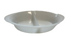 Glasbake Maid Of Honor White Milk Glass Ovenware Divided Dish J-239  12 x 8.5 in