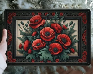 METAL ART-Poppy Flower Metal Wall Art Decor for Home & Office, Ideal Gift - Picture 1 of 1