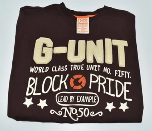 G-Unit Brown Block Pride Heavy Weight Tee XL Felt Letters - Photo 1/4