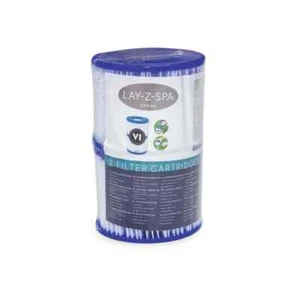 Lay-Z-Spa Hot Tub Spa Filter Cartridges Size Type VI (Twin Pack) Bestway 60311 - Picture 1 of 7