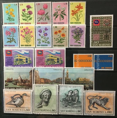 San Marino 1971 - Complete Year, 22 stamps MNH Cover