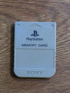 Tarjeta de memoria oficial genuina OEM Sony PlayStation PS gris original - Imagen 1 de 2