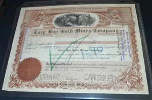 Lazy Boy Gold Mines Company 1916 Aktienzertifikat - Mojave - Bild 1 von 1