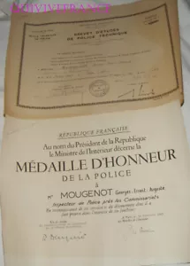 DIPL025 - MEDAILLENDIPLOM UND TECHNISCHES POLIZEIPATENT 1950 - Bild 1 von 3