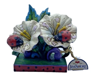 Vintage Jim Shore Heartwood Creek LOVE BUGS Morning Glory Blumen Figur #4037653 - Bild 1 von 10