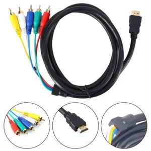 HDMI Male to 5 RCA RGB YPbPr Audio AV Component Convertor Cable Lead Adapter|HOT - Picture 1 of 9