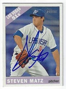 STEVEN MATZ LAS VEGAS 51S NEW YORK METS SIGNED CARD BLUE JAYS ST LOUIS CARDINALS - Picture 1 of 1
