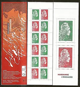 CARNET DE TIMBRES BC 1525A NEUF XX MARIANNE L'ENGAGÉE - NON PLIÉ ÉTAT LUXE - Photo 1/1
