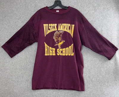 Vintage 70s 80s Vilseck American High School Sports Shirt Jersey  Made In USA - Image 1 of 4