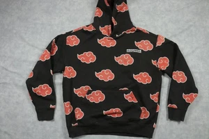Felpa con cappuccio Primitive Naruto Shippuden uomo grande nera Akatsuki Cloud anime pullover - Foto 1 di 9