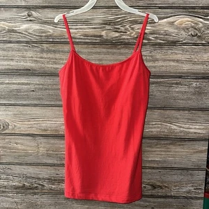 Aeropostale size small red spaghetti strap top built-in shelf bra - Picture 1 of 3
