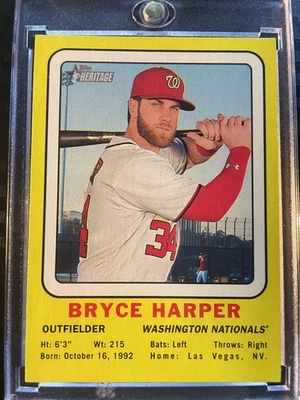 2018 Topps Heritage #69CC-BH Bryce Harper 1969 Collector Cards - Image 1 of 2