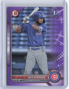 2022 Bowman #BP-147 Luis Verdugo Prospects Purple #/250 - Picture 1 of 2