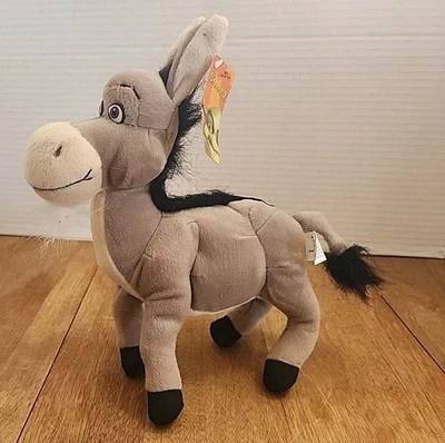 Juguete de peluche Shrek 2 burro 9" retirado 2004 con etiquetas Nanco Foto 1 de 4