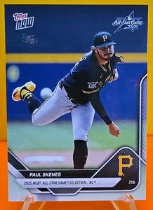 2025 Topps NOW All-Star Game Paul Skenes SP #ASG-PSSP Pittsburgh Pirates - Picture 1 of 5