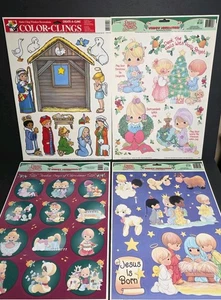 Juego de 4 Adhesivos Ventana Vintage '98 '00 Preciosos Momentos Decoraciones Navidad  - Imagen 1 de 8