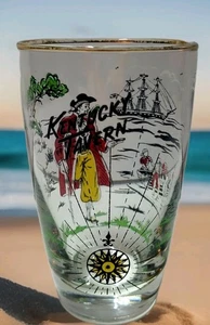 Vintage 50's Kentucky Tavern Treasure Island Priate Single Glass 4.75" -See Pics - Picture 1 of 7