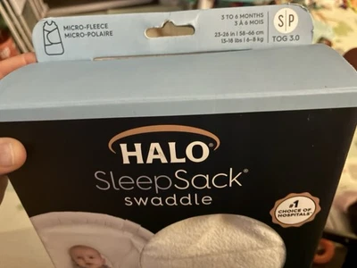 Saco de dormir Halo Swaddle micro polar crema talla pequeña (3-6 meses) Foto 1 de 3