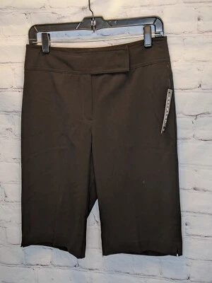 Pantalones Cortos Bermudas Negros Pantology Mujer Frente Plano Gancho y Ojo Cremallera Talla 10 Foto 1 de 4