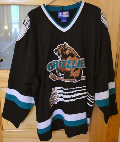 Utah Grizzlies, Vintage Hockey Jersey by Starter, Size XL Cover
