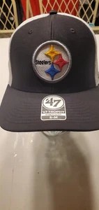 Pittsburgh Steelers NFL 47 Marca Trofeo Sombrero Ajuste Elástico S/M - Imagen 1 de 3